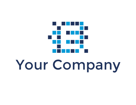 Letter E Pixel logo