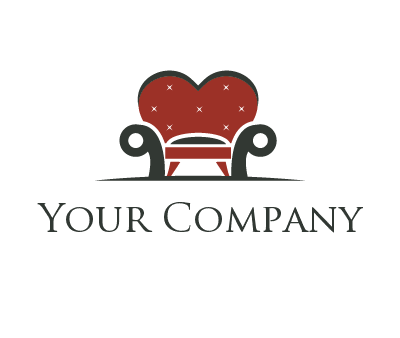 heart behind chair