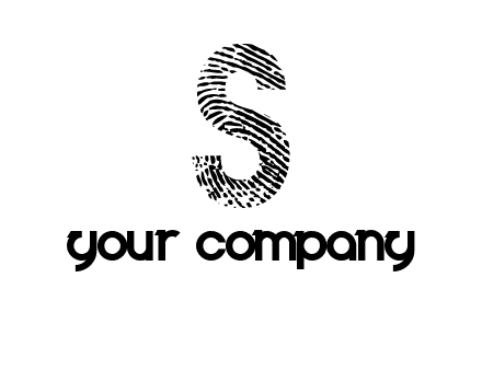 fingerprint letter s logo