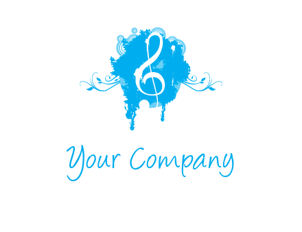music note inside ink bot with vines logo